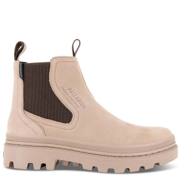 PALLADIUM Pallatrooper Chelsea Waterproof Boot in Nude Brown Size 9 - Picture 2 of 10
